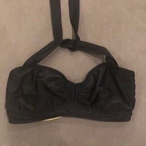 Athleta 'Sara' Halter Tie Bikini Swim Top in Black Size 36 D/DD